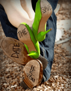 A first class wedding.com - shoes save the date